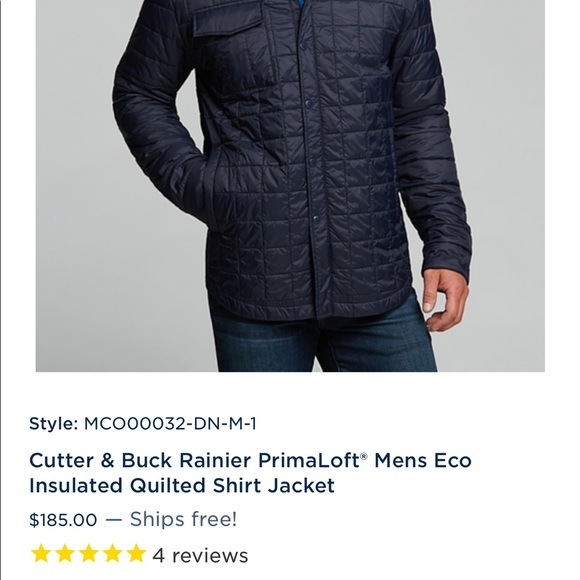 NWT Cutter and Buck Primaloft shirt jacket - Picture 2 of 12